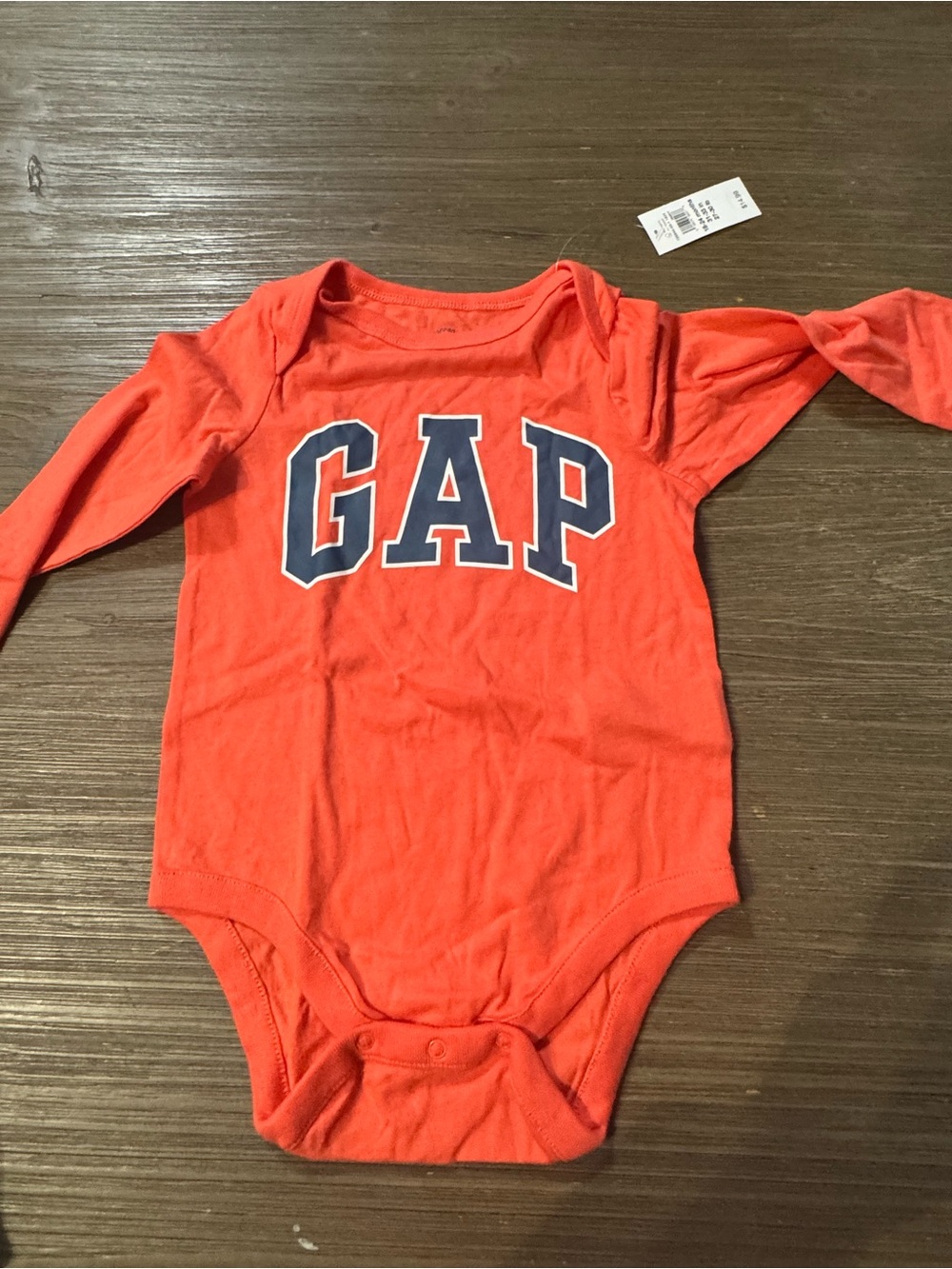 GAP Orange  Long-Sleeve Baby One-Piece Bodysuit